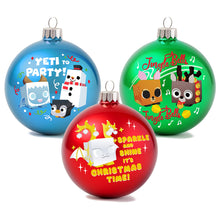 Load image into Gallery viewer, PET SIMULATOR - Holiday Ornaments 2023 Yeti Set (Three 3&quot; Ornaments w/ Ribbons, Double-Sided) [Holiday Exclusive] [Includes DLC]
