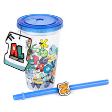 Load image into Gallery viewer, ALPHABET LORE - Letter Jumble Tumbler (6&quot; Drinkware w/ Boba Straw, Screw-Top Lid &amp; 3D Charm)
