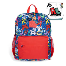 Load image into Gallery viewer, ALPHABET LORE – Letter Jumble Backpack w/ Zipper Charms | 16&quot; Tall Bag w/ Tablet Sleeve &amp; Drink Pouch | Back-to-School Accessory | School Supplies | Officially Licensed
