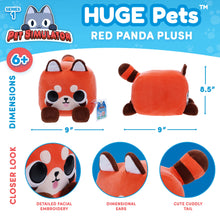 Load image into Gallery viewer, PET SIMULATOR - Red Panda HUGE Pet Plush (8.5&quot; Tall, Series 1) [Includes DLC]
