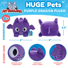 Load image into Gallery viewer, PET SIMULATOR - Purple Dragon HUGE Pet Plush (8.5&quot; Tall, Series 1) [Includes DLC]
