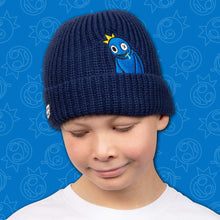 Load image into Gallery viewer, RAINBOW FRIENDS - Peeking Blue Embroidered Ribbed Beanie (Unisex)
