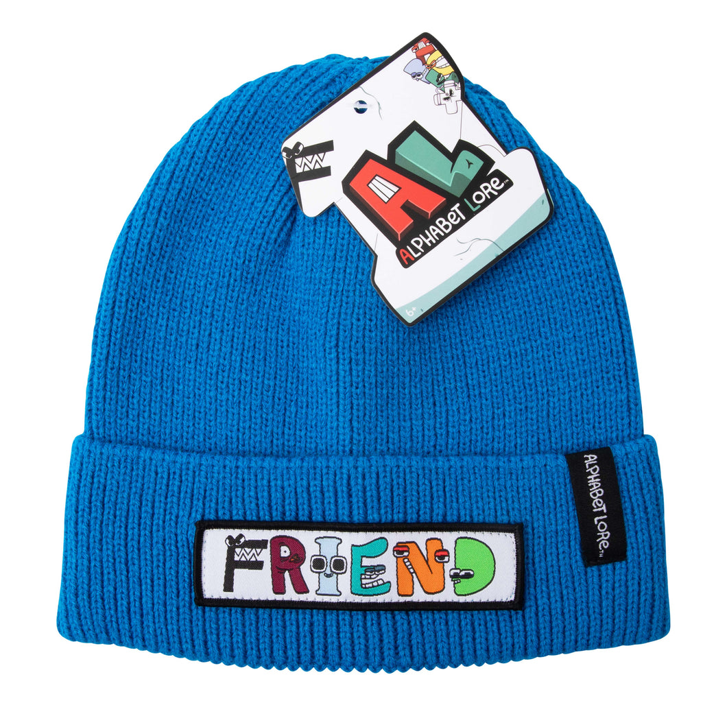 ALPHABET LORE - FRIEND Embroidered Knit Beanie (Unisex)