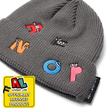 Load image into Gallery viewer, ALPHABET LORE – Multi-Character Knit Beanie w/ Embroidered Patches | Unisex Cap for Kids &amp; Teens | Back-to-School Accessory | Fall &amp; Winter Fashion | Officially Licensed
