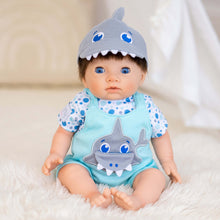 Load image into Gallery viewer, TINY TREASURES - Jawsome Shark Outfit (for 17&quot; Baby Dolls)
