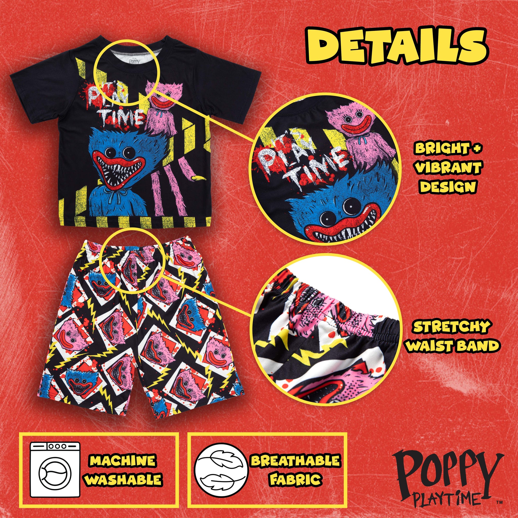 Poppy Pyjamas POPPY PLAYTIME - It's Playtime Short-Sleeve Pajamas Set (Kids Unisex ...