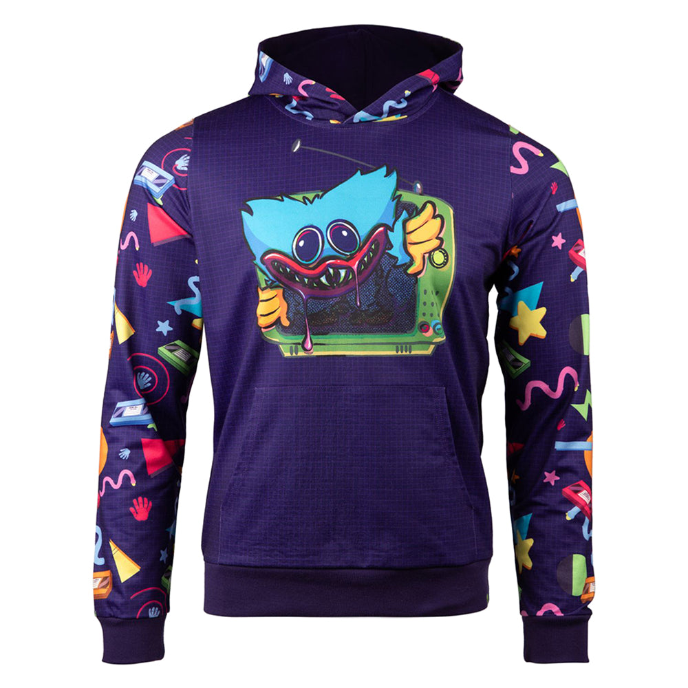 POPPY PLAYTIME - TV Huggy Wuggy Premium Hoodie (Unisex,  Pullover w/ Front Pocket)