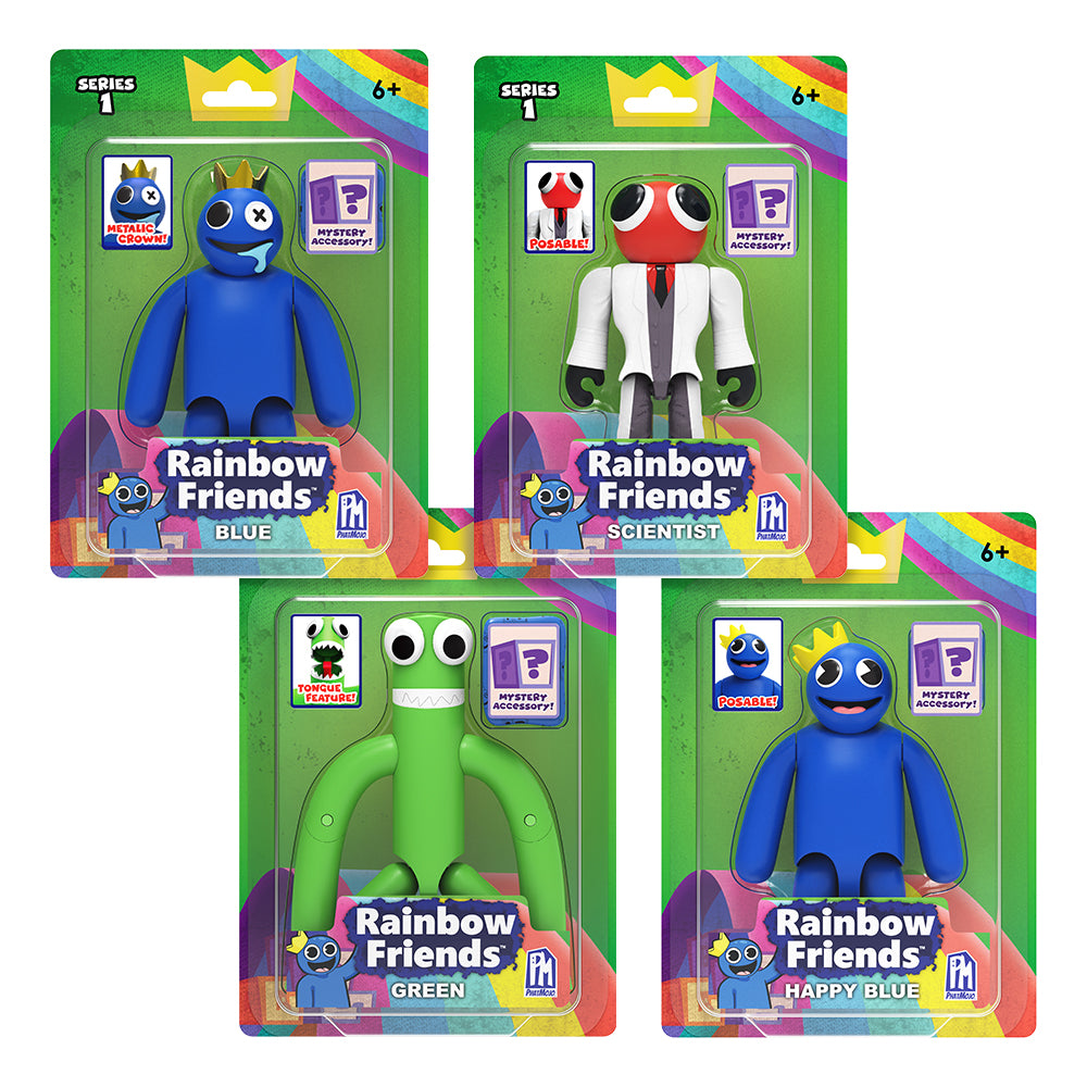 RAINBOW FRIENDS Action Figure Complete Set Four 5 Posable Figures rainbow-friends-action-figure-complete-set-four-5-posable-figures