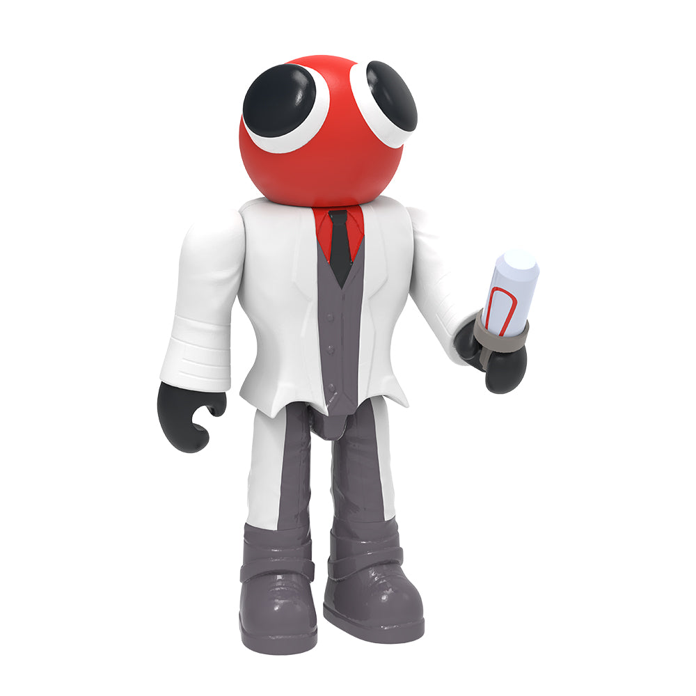 Rainbow Friends Action Figure Scienziato – 5 Pollici, Posabile, Serie 1 (Arancione)