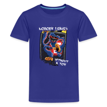 Load image into Gallery viewer, POPPY PLAYTIME - Nobody Leaves T-Shirt (Youth) - royal blue
