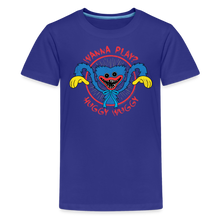 Load image into Gallery viewer, POPPY PLAYTIME - Wanna Play? T-Shirt (Youth) - royal blue
