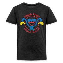 Load image into Gallery viewer, POPPY PLAYTIME - Wanna Play? T-Shirt (Youth) - charcoal grey
