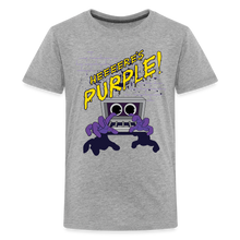 Load image into Gallery viewer, RAINBOW FRIENDS - Here&#39;s Purple! T-Shirt (Youth) - heather gray
