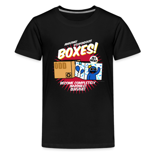 RAINBOW FRIENDS - Boxes! T-Shirt (Youth) - black