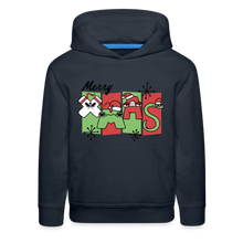 Load image into Gallery viewer, ALPHABET LORE - Merry Xmas Hoodie (Youth) - navy
