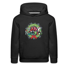 Load image into Gallery viewer, ALPHABET LORE - Holiday Wreath Hoodie (Youth) - black
