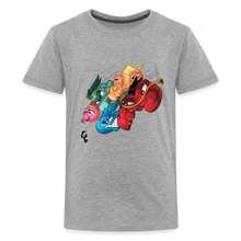 Load image into Gallery viewer, ALPHABET LORE - LMNOP Attack T-Shirt (Youth) - heather gray

