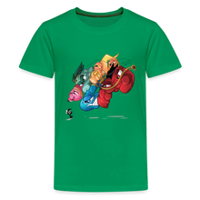Load image into Gallery viewer, ALPHABET LORE - LMNOP Attack T-Shirt (Youth) - kelly green
