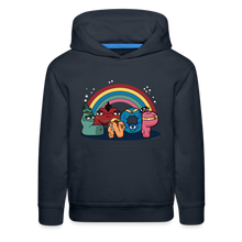 Load image into Gallery viewer, ALPHABET LORE - LMNOP Rainbow Hoodie (Youth) - navy
