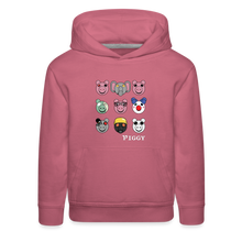 Load image into Gallery viewer, PIGGY - Piggy Faces Hoodie (Youth) - mauve
