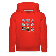 Load image into Gallery viewer, PIGGY - Piggy Faces Hoodie (Youth) - red

