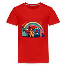 Load image into Gallery viewer, ALPHABET LORE - LMNOP Rainbow T-Shirt (Youth) - red
