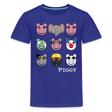 PIGGY - Piggy Faces T-Shirt (Youth) - royal blue