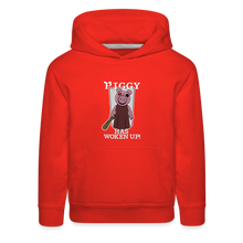 Load image into Gallery viewer, PIGGY - Piggy Has Woken Up Hoodie (Youth) - red
