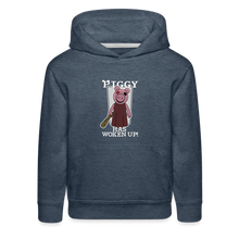 Load image into Gallery viewer, PIGGY - Piggy Has Woken Up Hoodie (Youth) - heather denim
