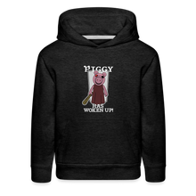 Load image into Gallery viewer, PIGGY - Piggy Has Woken Up Hoodie (Youth) - charcoal grey
