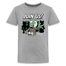 Load image into Gallery viewer, PIGGY - Piggy Join Us! T-Shirt (Youth) - heather gray
