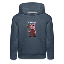 Load image into Gallery viewer, PIGGY - Piggy Logo Hoodie (Youth) - heather denim
