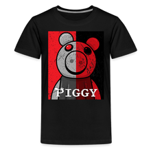 Load image into Gallery viewer, PIGGY - Split-Face Distressed T-Shirt (Youth) - black
