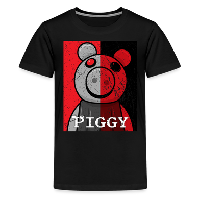 PIGGY - Split-Face Distressed T-Shirt (Youth) - black