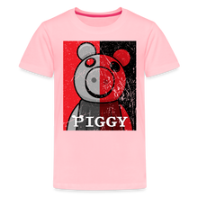 Load image into Gallery viewer, PIGGY - Split-Face Distressed T-Shirt (Youth) - pink
