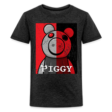 Load image into Gallery viewer, PIGGY - Split-Face Distressed T-Shirt (Youth) - charcoal grey
