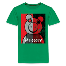 Load image into Gallery viewer, PIGGY - Split-Face Distressed T-Shirt (Youth) - kelly green
