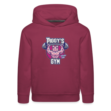 PIGGY - Piggy's Gym Hoodie (Youth) - burgundy