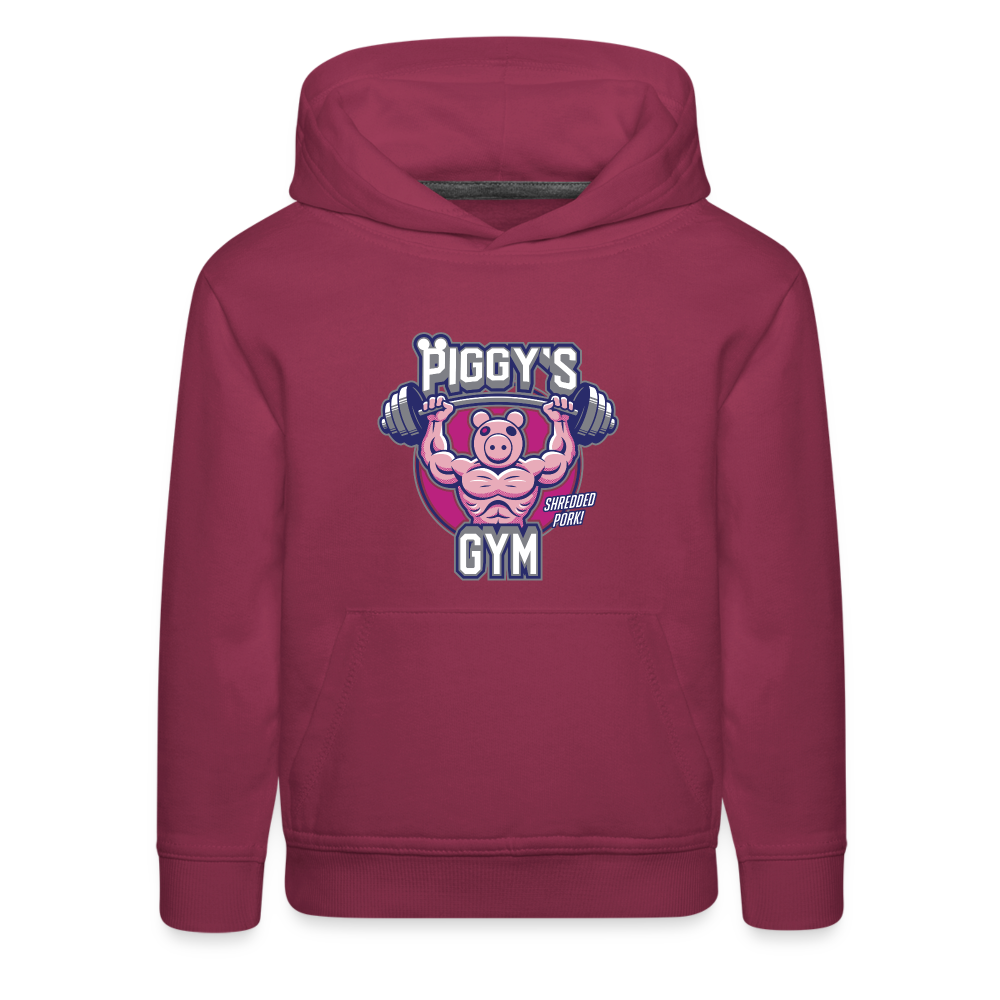 PIGGY - Piggy's Gym Hoodie (Youth) - burgundy