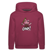 Load image into Gallery viewer, PIGGY - Piggy Oink! Hoodie (Youth) - burgundy
