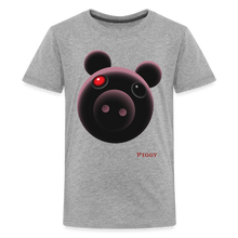Load image into Gallery viewer, PIGGY - Shadowy Piggy T-Shirt (Youth) - heather gray

