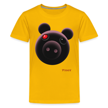 Load image into Gallery viewer, PIGGY - Shadowy Piggy T-Shirt (Youth) - sun yellow
