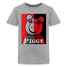Load image into Gallery viewer, PIGGY - Split-Face Piggy T-Shirt (Youth) - heather gray

