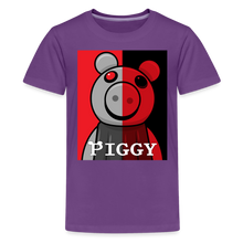 Load image into Gallery viewer, PIGGY - Split-Face Piggy T-Shirt (Youth) - purple
