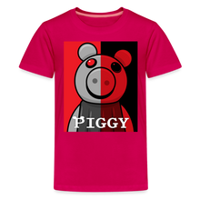 Load image into Gallery viewer, PIGGY - Split-Face Piggy T-Shirt (Youth) - dark pink
