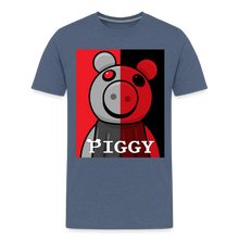 Load image into Gallery viewer, PIGGY - Split-Face Piggy T-Shirt (Youth) - heather blue
