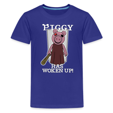 Load image into Gallery viewer, PIGGY - Piggy Has Woken Up T-Shirt (Youth) - royal blue
