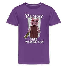 Load image into Gallery viewer, PIGGY - Piggy Has Woken Up T-Shirt (Youth) - purple

