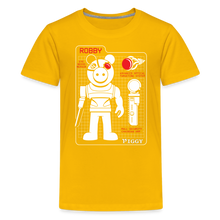 Load image into Gallery viewer, PIGGY - Piggy Blueprint (Dark Version) T-Shirt (Youth) - sun yellow
