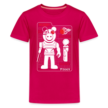 Load image into Gallery viewer, PIGGY - Piggy Blueprint (Dark Version) T-Shirt (Youth) - dark pink
